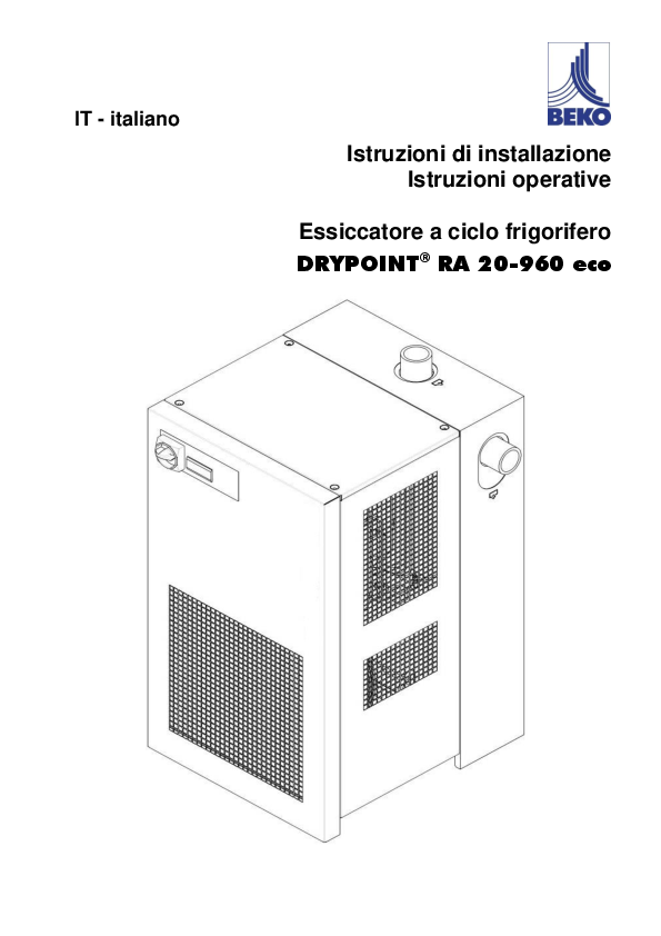 Istruzioni per l'uso DRYPOINT RA 20-960 eco