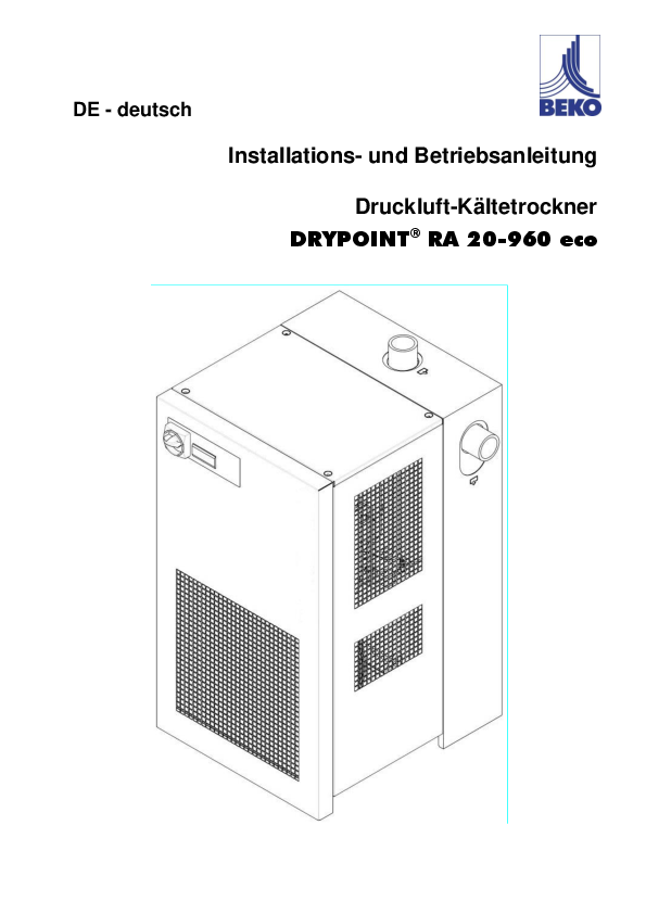 Betriebsanleitung DRYPOINT RA eco 20-960