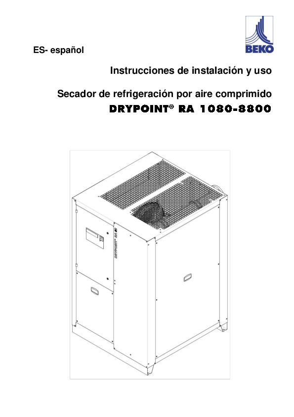 Instrucciones DRYPOINT RA 1080-8800